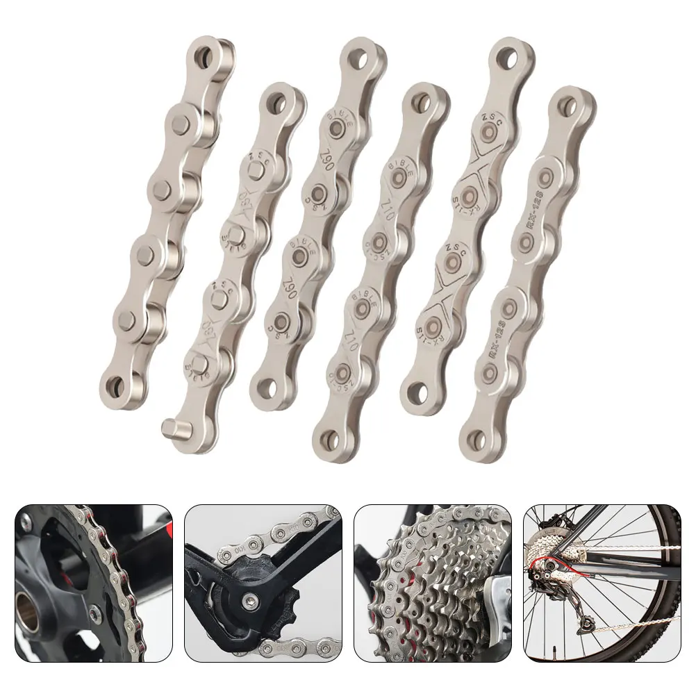 

Sturdy Mountain Bike Replacement Carbon Steel Cycling Chain Detachable Roller Chain For Road Bikes Hollow Design Wear Resistant