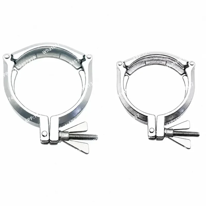 KF vacuum three-section clamp 304 stainless steel pipe clamp 16 flange 25 blind plate 40 sealing ring 50 pipe fitting chuck 6