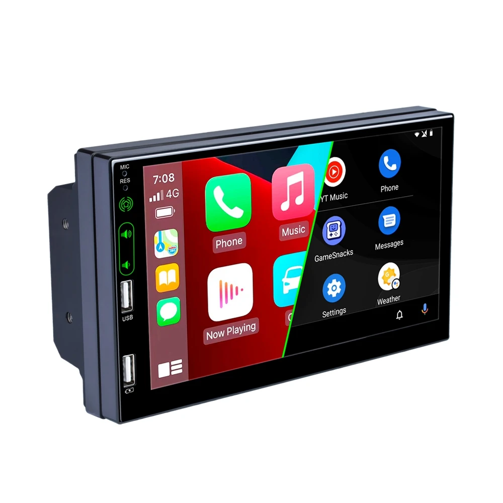 

7Inch 2 Din Car Touch Screen Android 10 Car Radio MP5 Player Built-In WiFi GPS with Carplay Android Multimedia