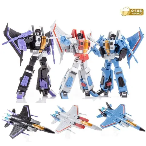 Transformation Toys JINBAO FG0103 FG04 Starscream Thundercracker Skywarp F15 DS01 Anime Action Figure Model Deformation Robot