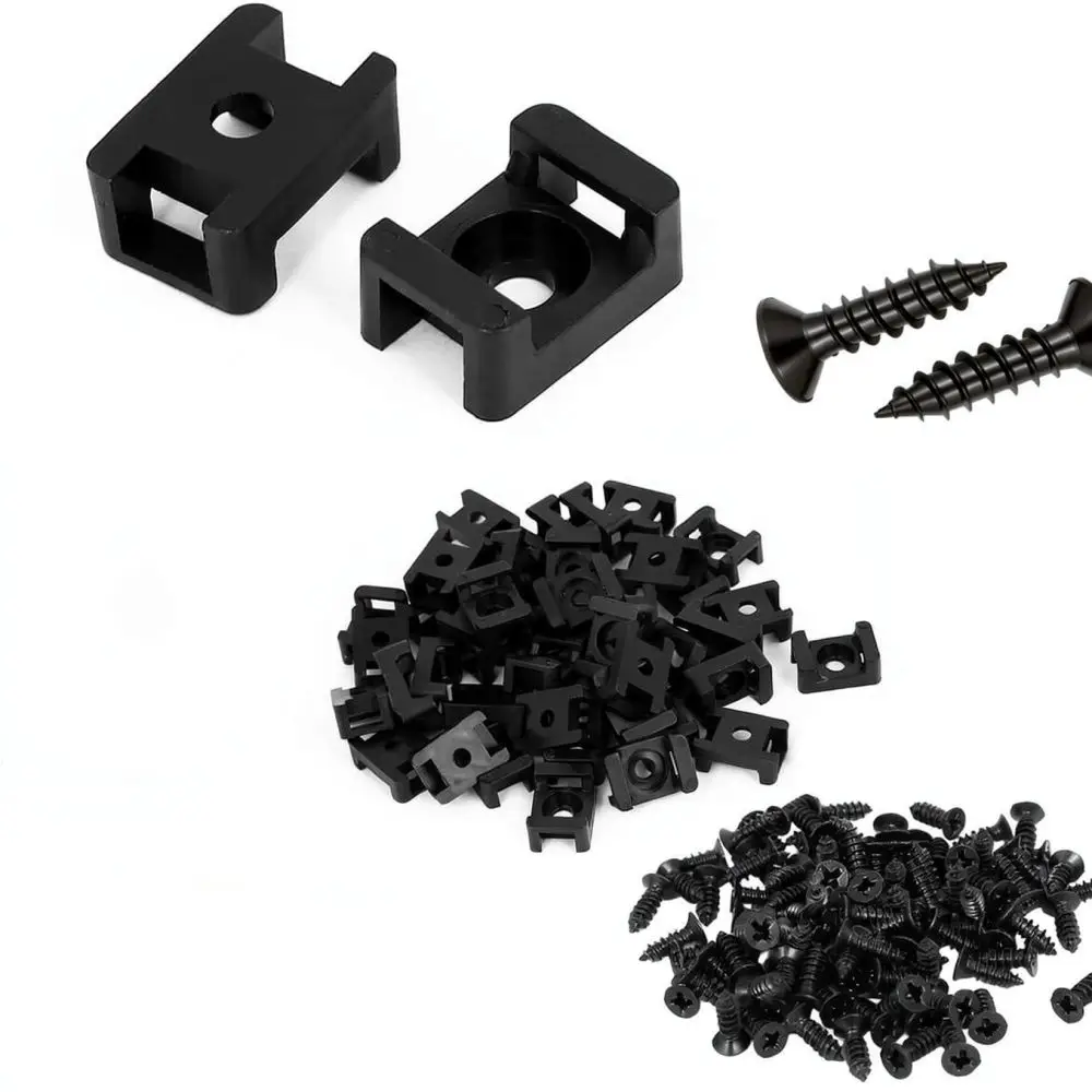 For Yuehaiyi Wire Management Bases Screw Fixed Cable Tie Saddles Durable Industrial Holders Fastening Accessories