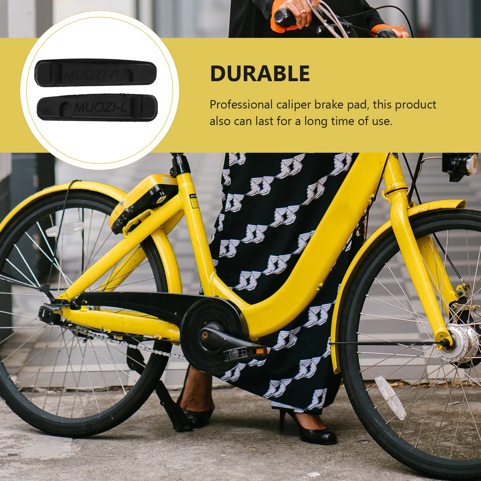 

Bike Brake Pads Aluminum Alloy Composite Abrasive Light Portable Road Bicycle Caliper Shoe Blocks Durable Safe Riding