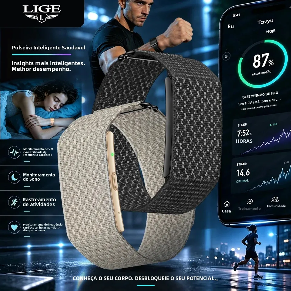 lige-ai-voice-recording-bracelet-1gb-storage-one-click-record-transcription-meeting-minutes-sports-call-reminder-smart-wristband