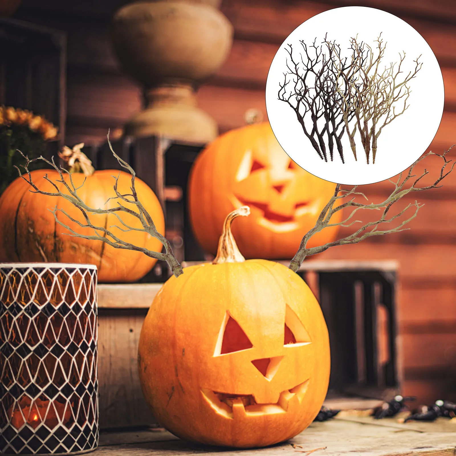 

8pcs Artificial Antler Branches Fake Plastic Tree Branches Home Wedding Party Decor Vase Filling Diy Tree Twigs Fake Dry Branch