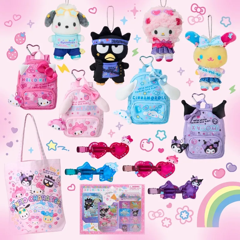 

2025 Japan Sanrio Kitty Melody Piano Usahana College Pendant Phone Rope Chain Bracelet Hair Clip Bag Anime Plush Toys Girl Gift
