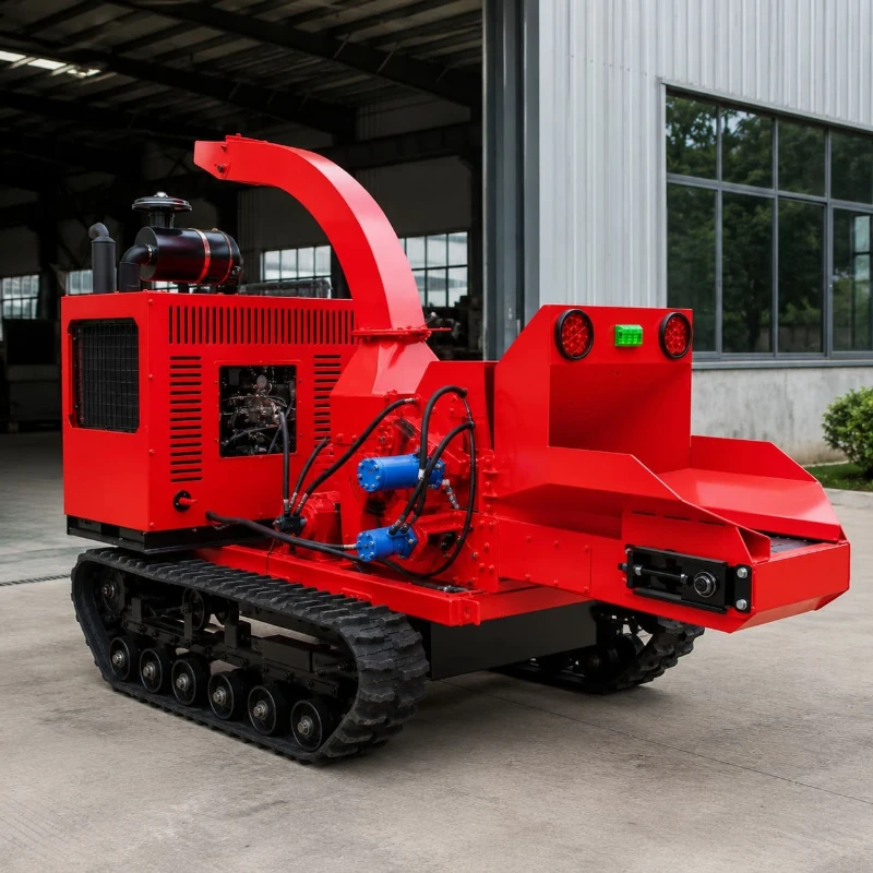 Portable Wood Chipper Customized Heavy Duty Diesel Engine for Farm Orchard Wood Waste Processing