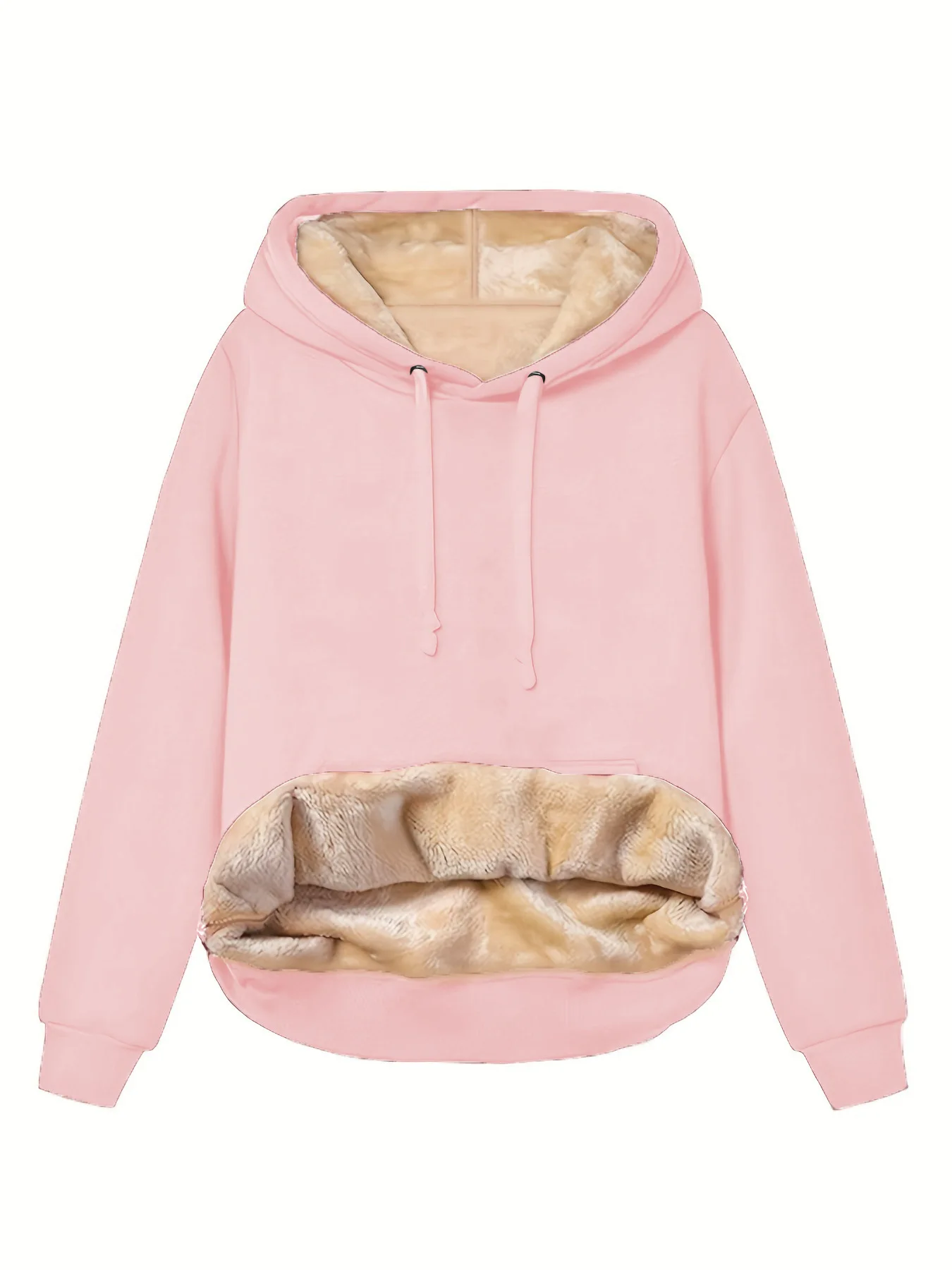 Women's Warm Fleece Lined Hoodie Thick Sherpa Pullover Drawstring Winter Sweatshirt Long Sleeve Multicolor Casual Top