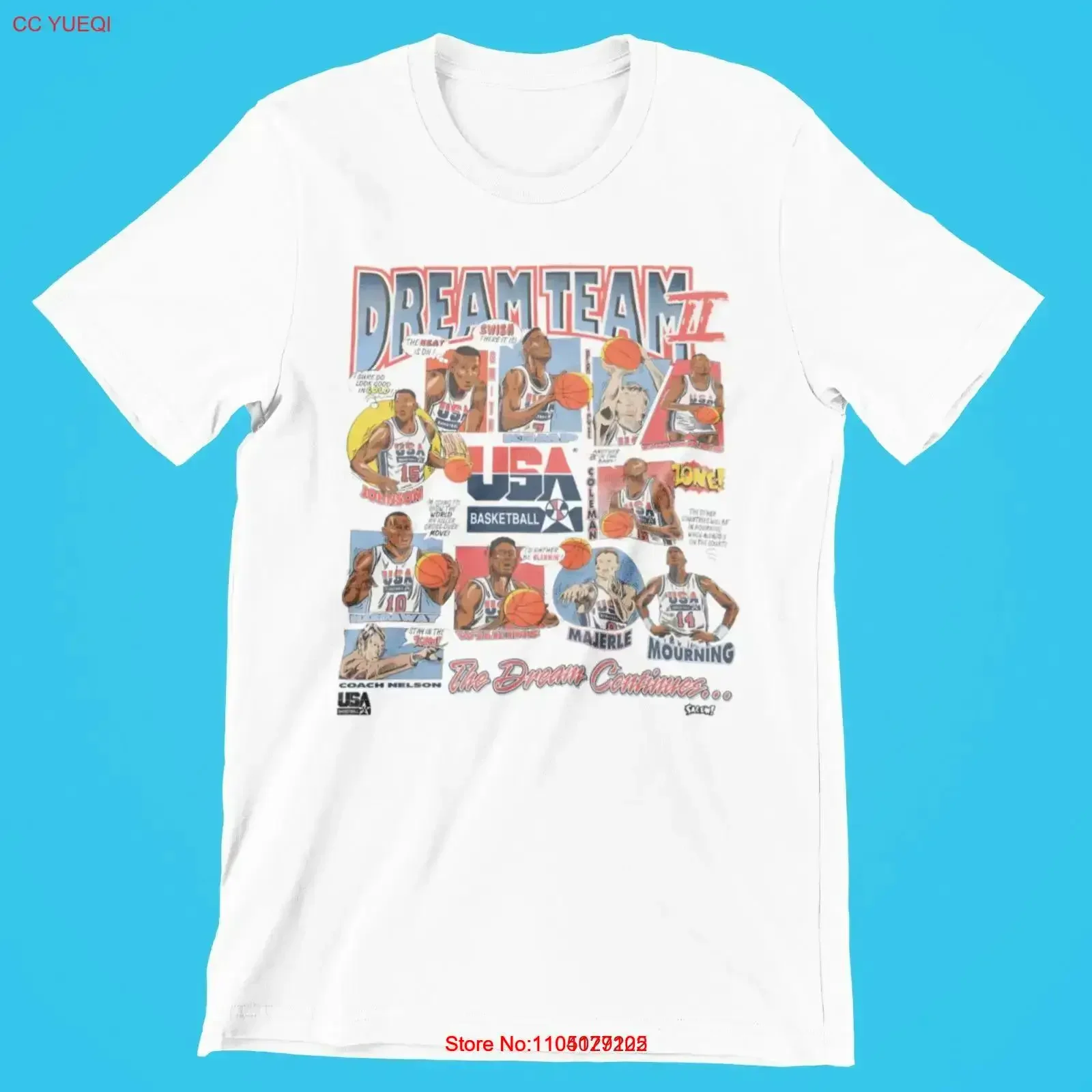 Dream Team 2 USA Basketball 1994 2024 Vintage Premium Jersey T Shirt vintage Washed Slightly fashion homme Stretched