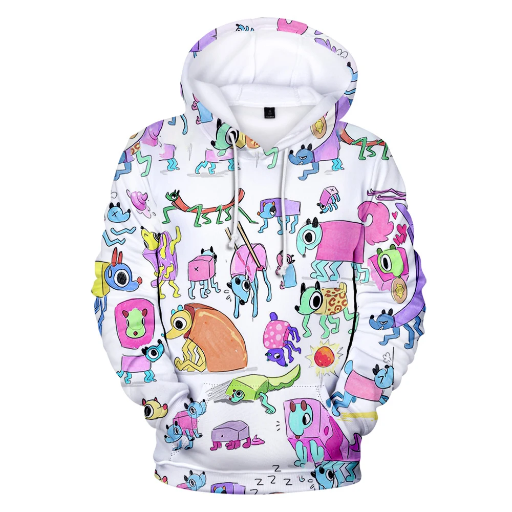 Wobbledogs-Hoodie esportivo unissex, impressão 3D, tops casuais, todas as partidas, estilo Harajuku