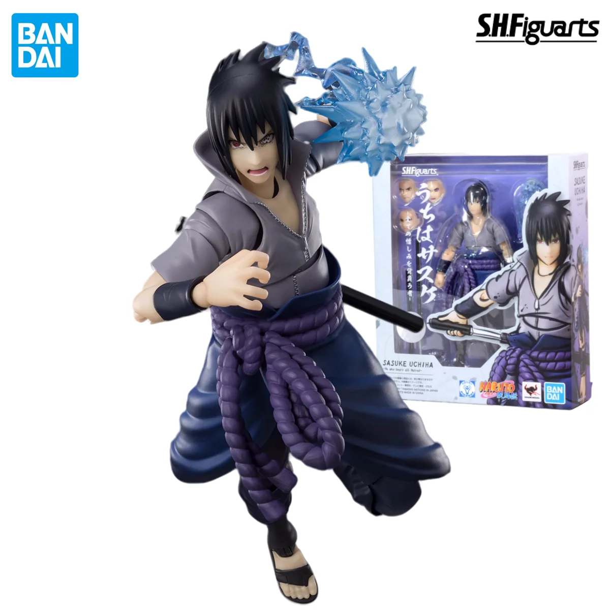 

In Stock BANDAI S.H.Figuarts Original Naruto Shippuden Uchiha Sasuke He Who Bears All Hatred Action Figure Birthday Present