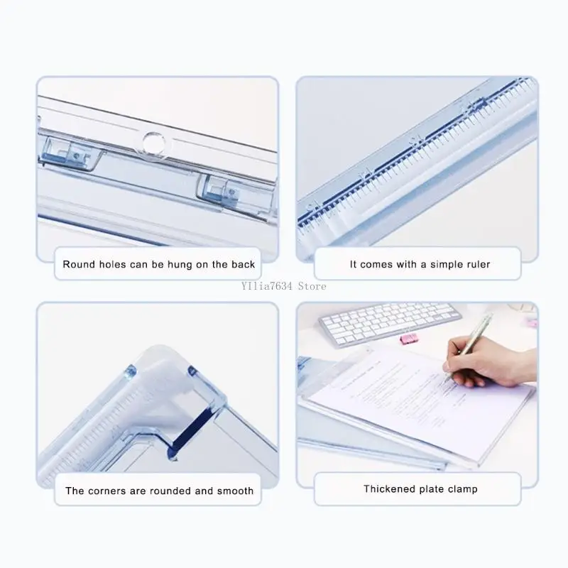  Writing Board Document Conference Clipboard with Pen Clip and Measuring Ruler