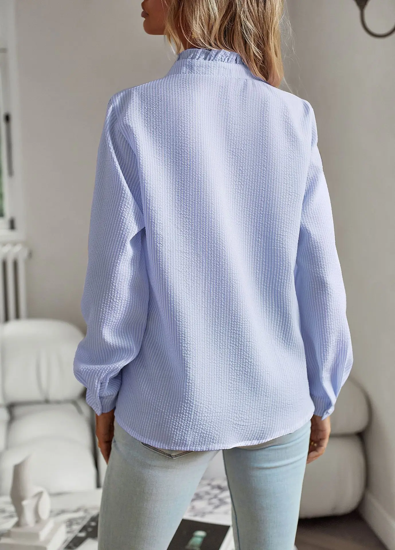 Fashion Design Sexy Tulle Long Sleeve Top Long Sleeve Shirt Women Shirts Elegant Long Sleeve Shirtblouses Tops Office Ladies