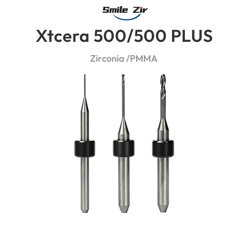 

Xtcera 500/500 PLUS Dental Milling Burs for Zirconia PMMA Coating Milling Cutter Diameter Drill Dental Lab Grinding Tool