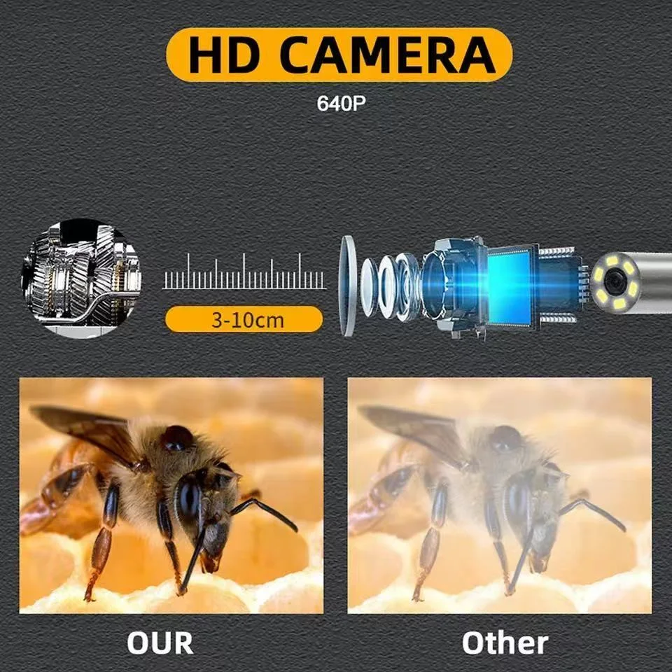 3-in-1 5.5/8mm USB Type-C Endoscope Camera 1080P 720P 480P, IP67 Waterproof Snake Borescope for Android OTG Phone PC, Car Sewer