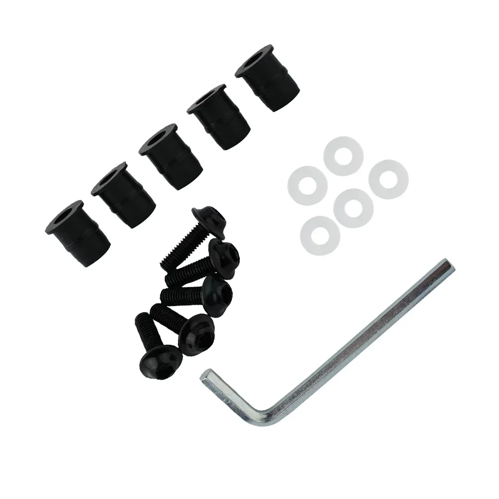 

Screw Kit CNC Bolt Nut Windscreen Aluminum+plastic M5 Motorcycle Windshield Accessory Fairing Screen Brand New