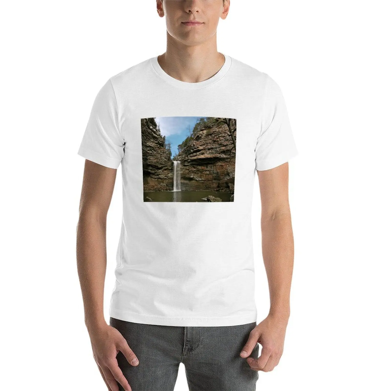 Cedar Creek Falls, Petit Jean T-Shirt man t shirt cotton high quality g man t shirts for men T-Shirt - view 4