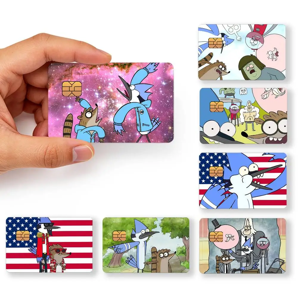 Cartoon TV Fun R-Regular Show Rigby Mordecai Credit Card Skin Sticker Cover Decal Wrap Debit Card Stickers Durable Removable