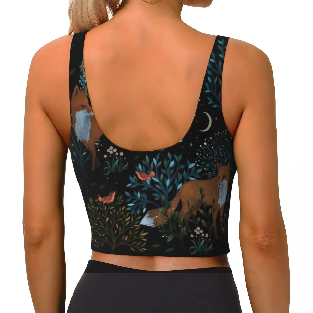 Jogging Tank Top Forest Fox Strength Training Racerback Tank