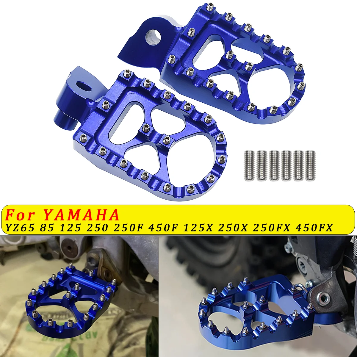 

Motorcycle CNC Foot Peg For YAMAHA YZ85 YZ125 YZ250 125X YZ250F YZ250FX 450FX YZF WRF 250 426 450 YZF250 WRF250 WR450F 2001-2023