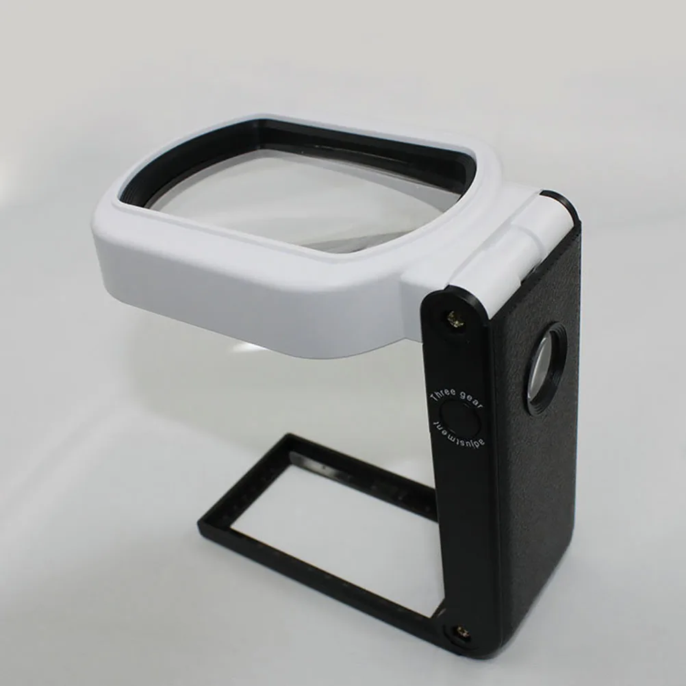 

1pc Reading Repair Magnifying Glass Led Foldable Portable Handheld Acrylic Lens For Books Newspapers Maps Observation Instrument