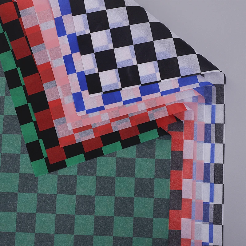 20 Vellen Kleurrijk Schaakbord Inpakpapier 20x14 inch voor Cadeau Boeket Feest Verjaardag Bruiloft Decoratie, Cadeaupapier