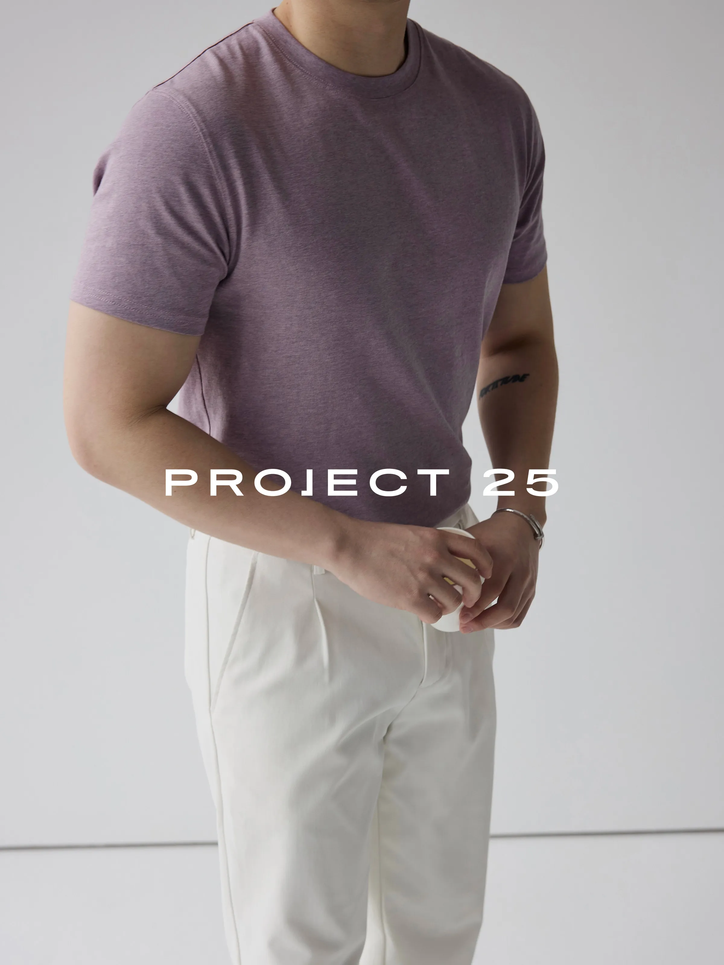 PROJECT 25 Men's Soft Combed Cotton Crew Neck T-Shirt– Slim Fit