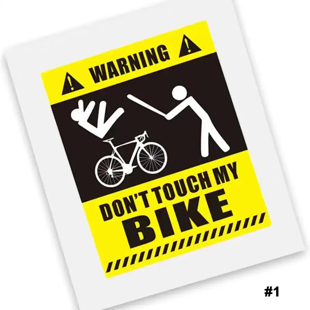 1PC Don't Touch My Bike Waterproof Sunscreen Warning Sticker Protector Auto Decal Road Bicycle Paster Guard Cover Accessories