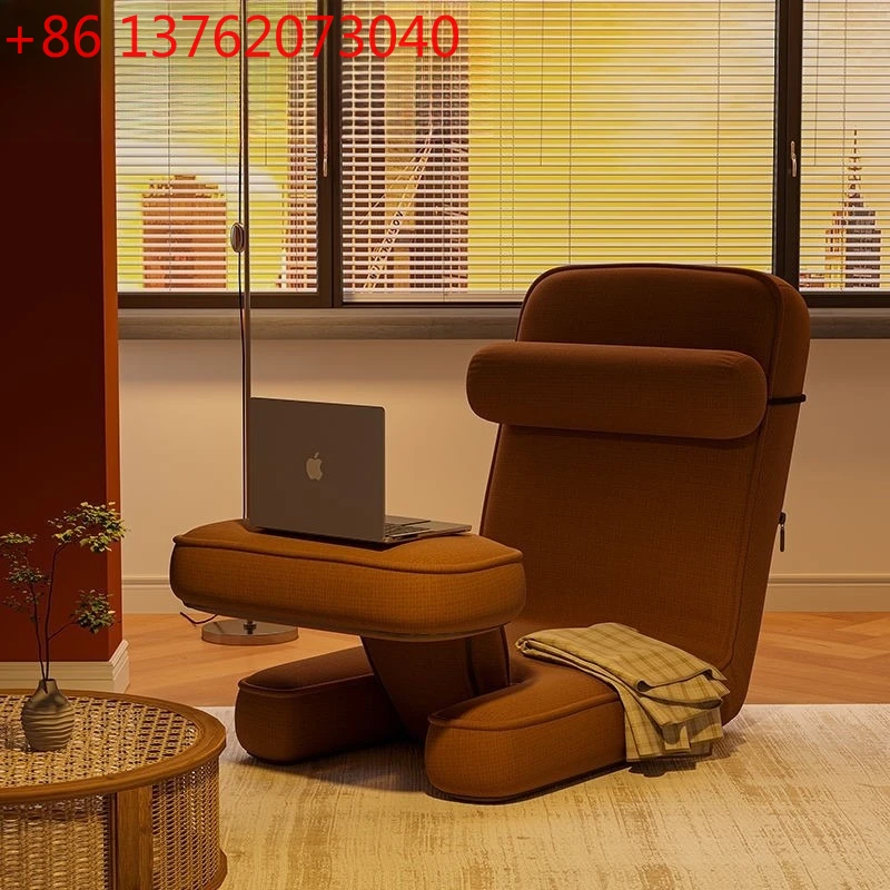 

Warming Lazy Sofa Computer Bedroom Sofa Chair Ergonomic Tatami Bed Back Chair Adjustable Backrest Table Integrated New Fashion