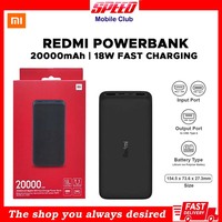 Xiaomi Redmi 20000mAh Power Bank | 18W Fast Charging | USB Type C and Micro USB Ports | Low Power Mode | Brand New With Warranty