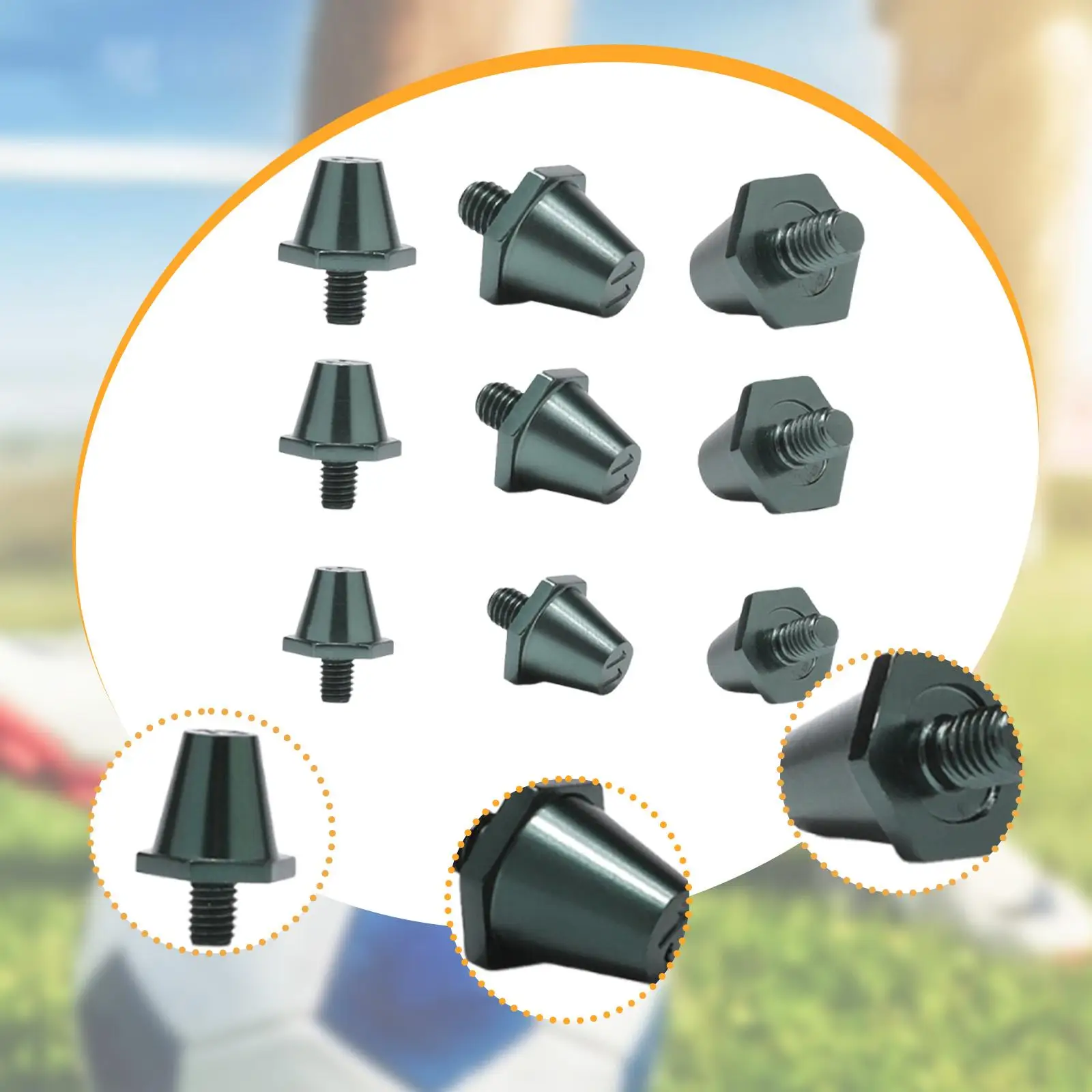 

12x Football Boot Spikes Replacement Studs M5 Threading Screw Rugby Shoes Studs Soccer Shoe Spikes for Competition Training