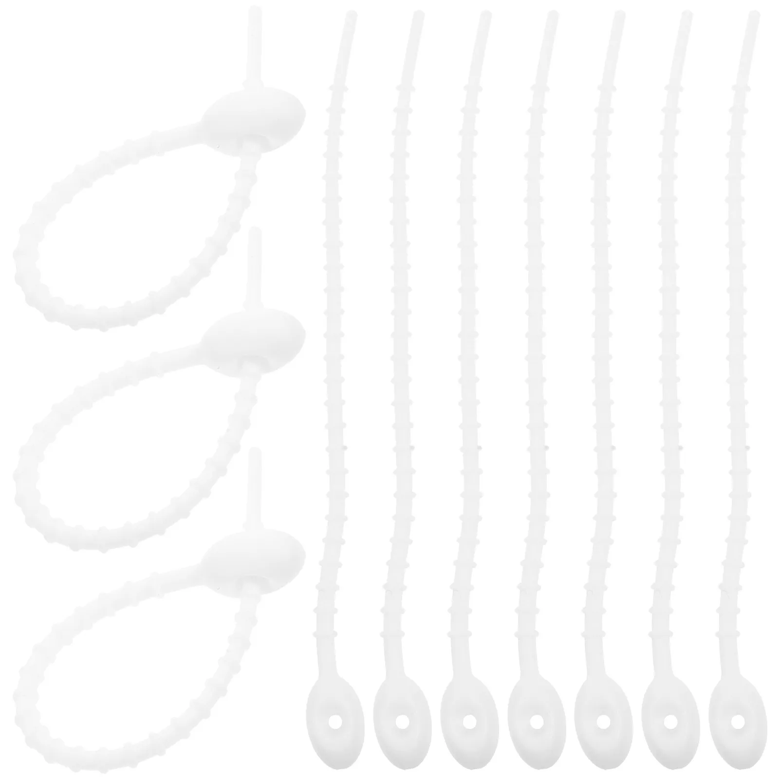 20pcs Silicone Ties Small Size Colorful Reusable Cable ganizer Adjustable Zip Ties Cord Management For Charging Cables