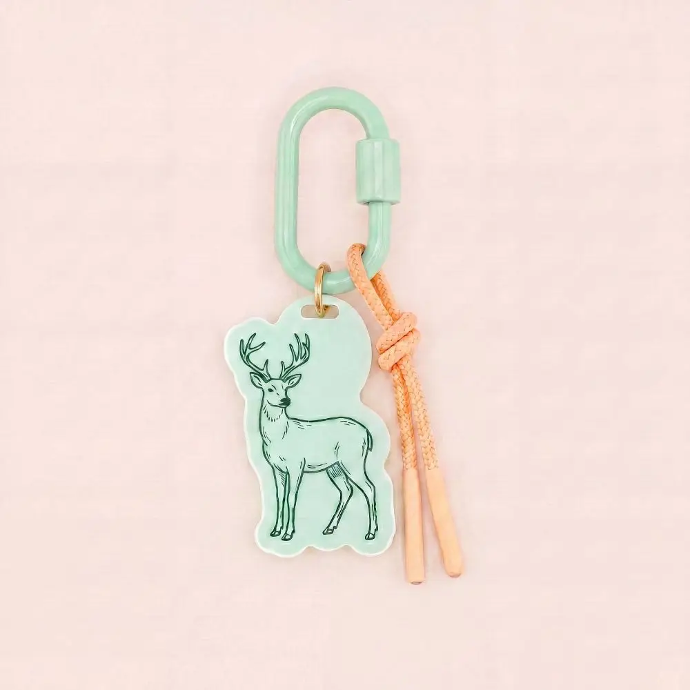 Retro Dog Rope Woven Acrylic Keychain Cat Rabbit Animals Series Pendant Weave Rope Cartoon Design Bag Chain Charms Women