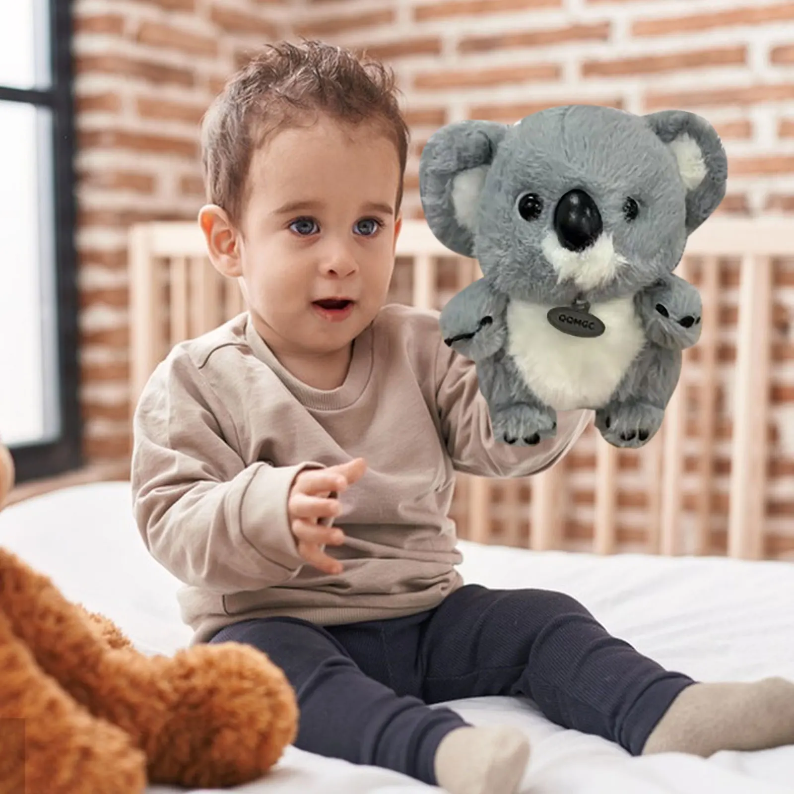 دمى بوي 20 سنتيمتر كوالا فائقة النعومة يحاكي الحركات الطبيعية مثل لعبة كوالا الحقيقية المحشوة مريحة 250 واط سيارة أمبير #3