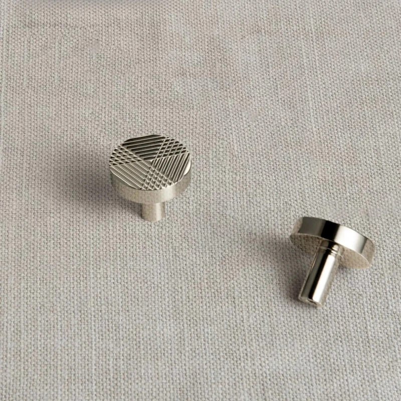 Solid Brass Unique Design  Silver Bar Pulls High-end French Furniture Handles Drawer Knobs with Round Ball Dresser Handles
