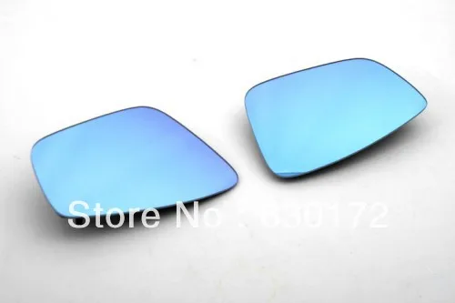 

One Pair Blue Tinted Side Mirror Glass with Heat Support For VW Volkswagen Polo 6R