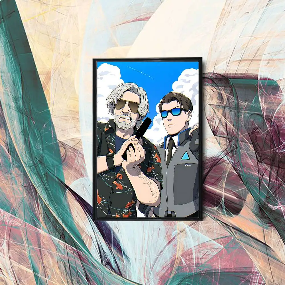 DBH game Hank Anderson Detroit Wall Art Anime Canvas Painting Poster For Living Room Decoration Picture Home Decor