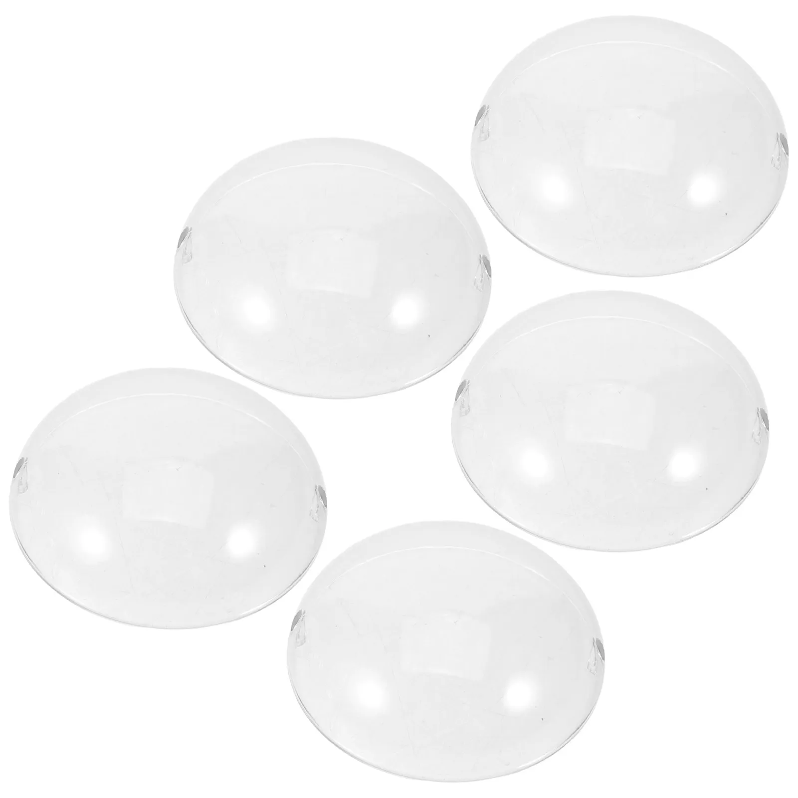 

5Pcs Transparent Protective Mask Acrylic Face Cover Clear Mini Headwear Anti-Damage Cover for Collectibles Display DIY Making
