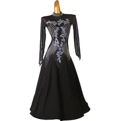 New Standard Ballroom Dance Dress Women Latin Skirt Performance Clothing Stage Costume Line Girls Competition Piece Outfit Top