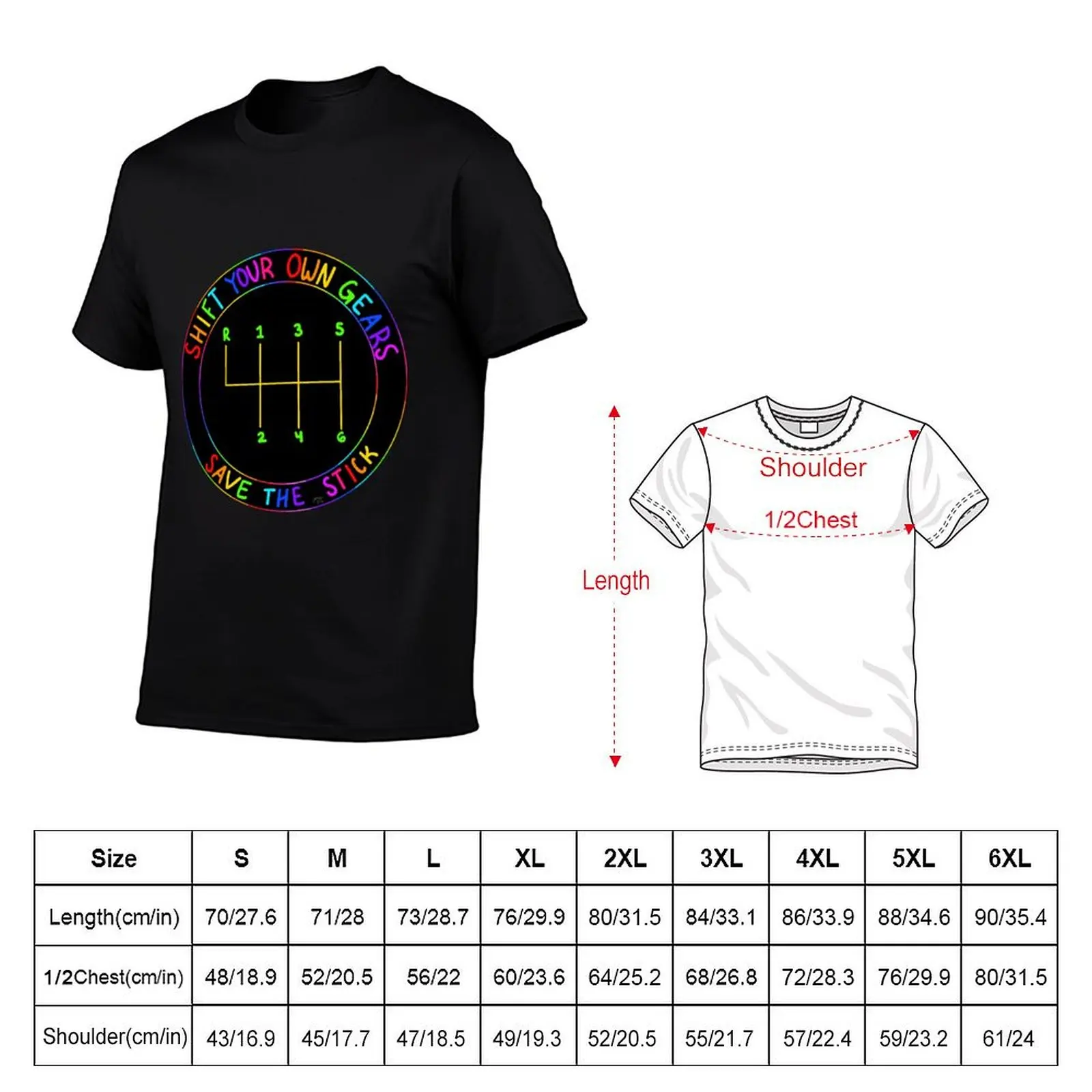 Shift Your Own Gears Save The Stick T-Shirt cute clothes vintage clothes T-shirts for men cotton