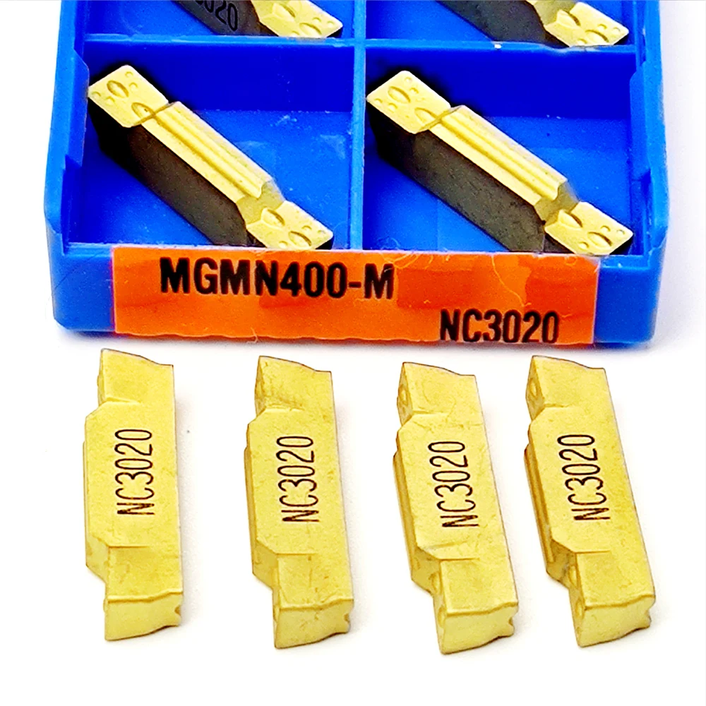 10PCS MGMN 400 Carbide Insert Milling Cutter Outer Grooving Turning Tool CNC MGMN400-M NC3020  Metal Lathe Tool Hard Alloy