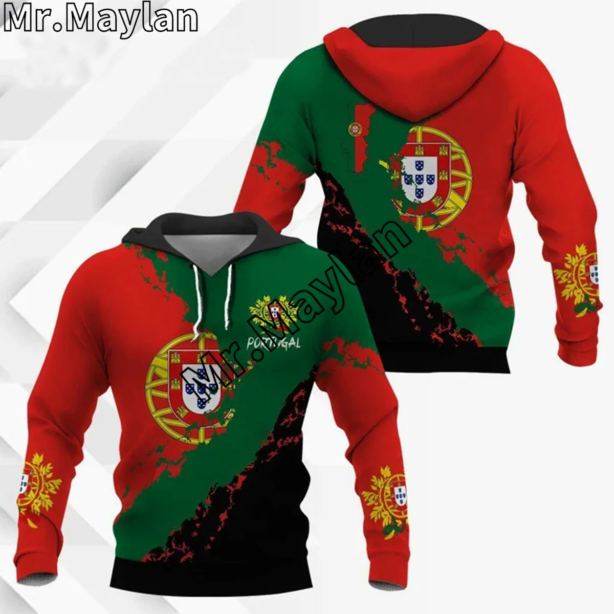 

CUSTOMIZE PORTUGAL Flag Yellow Green & RED 3D Hoodie Men/Women Sweatshirt Streetwear Zip Pullover Casual Jacket Tracksuits K-066