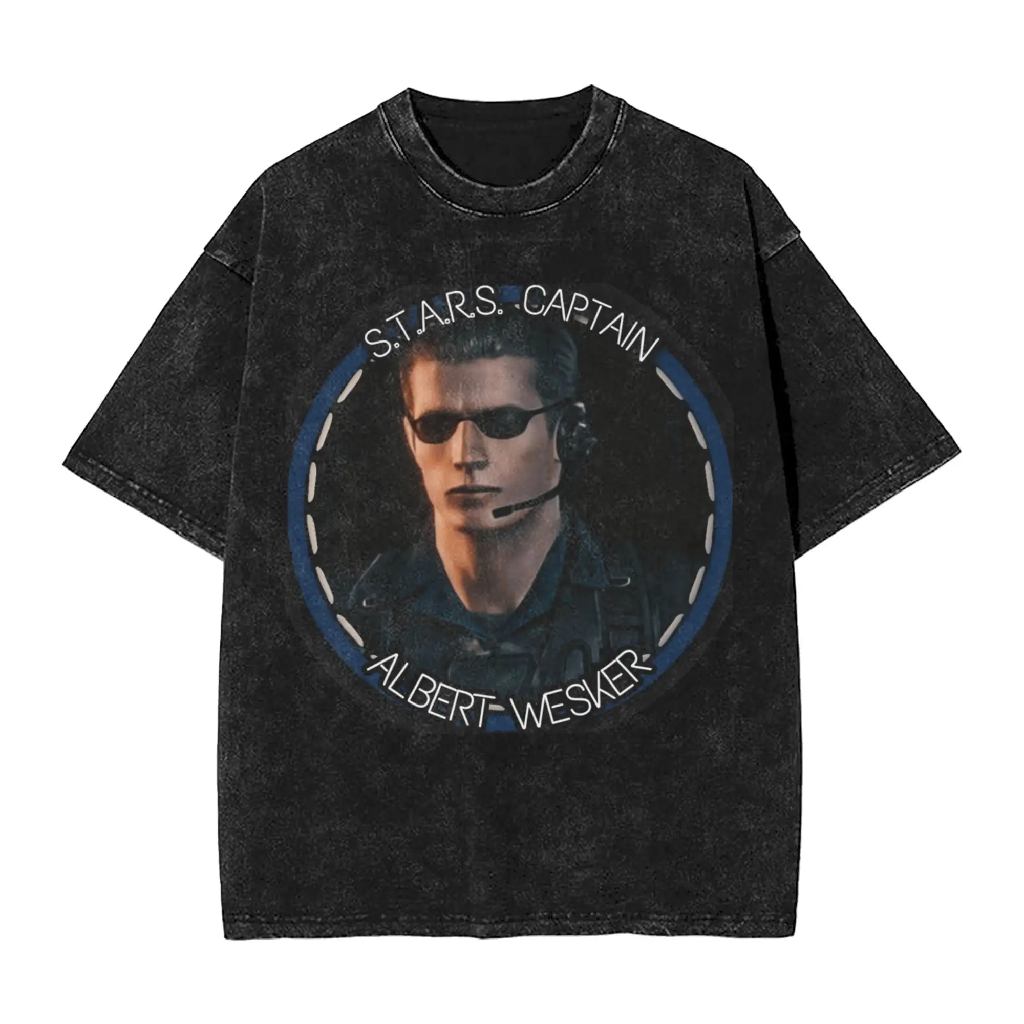 Albert Wesker  Washed T Shirt Fashion Streetwear Men Women  Oversize T-Shirts 100% Cotton