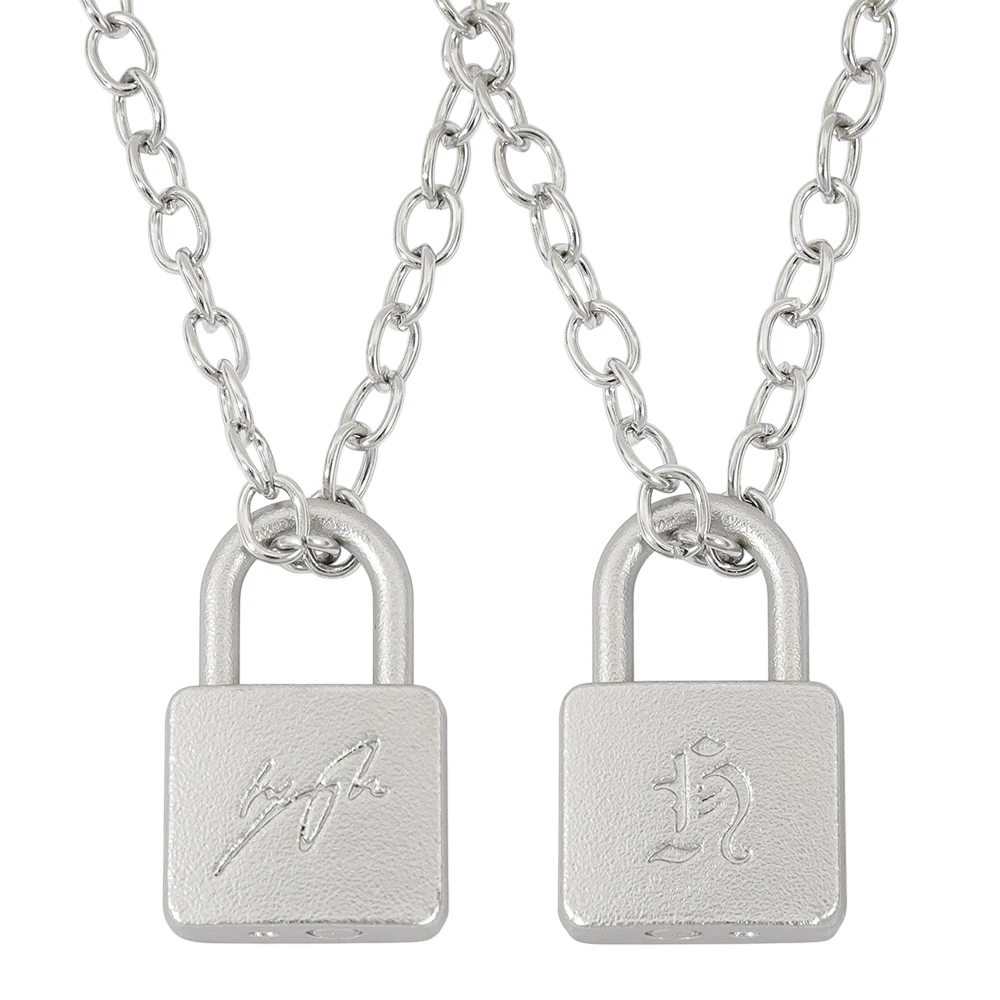 Fashionable Creative Metal Lock Necklace Same As Huang Xuanchen's Style New Punk Necklace Men Women Fans Gifts