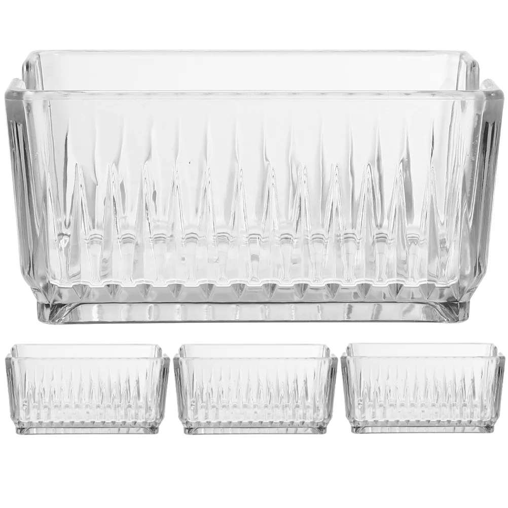 

4Pcs Acrylic Tea Bag Holder Sugar Packet Organizer Storage Box Transparent Desktop Coffee Condiment Container Office Home Use
