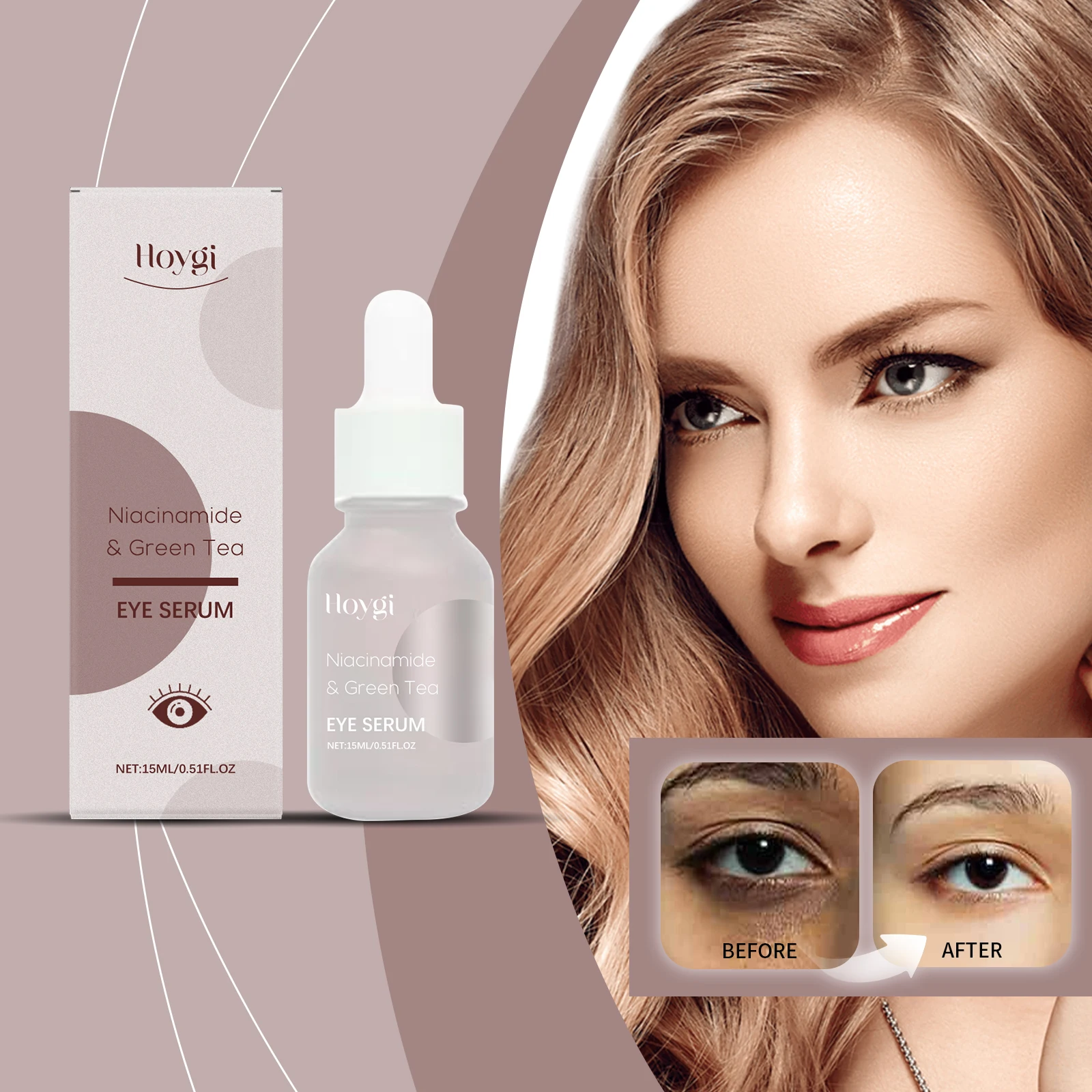 나이아신아마이드 & 그린티 아이 세럼 - 다크서클 치료 및 붓기 감소 - 브라이트닝 언더 아이 세럼,