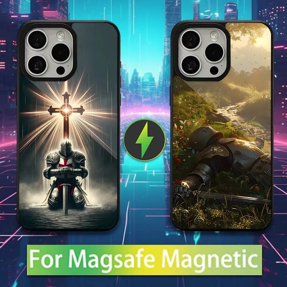 

Crusaders Templar Knight Phone Case For iPhone 16,15,17,14,13,12,11,Pro,Max,Plus,Mini,Magsafe,Magnetic Wireless Charging Case