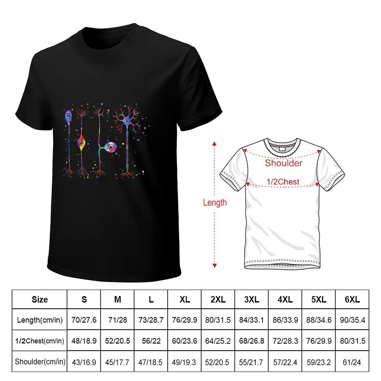 Four types of neurons T-Shirt summer tops heavyweights graphic tee shirt graphic tees for men