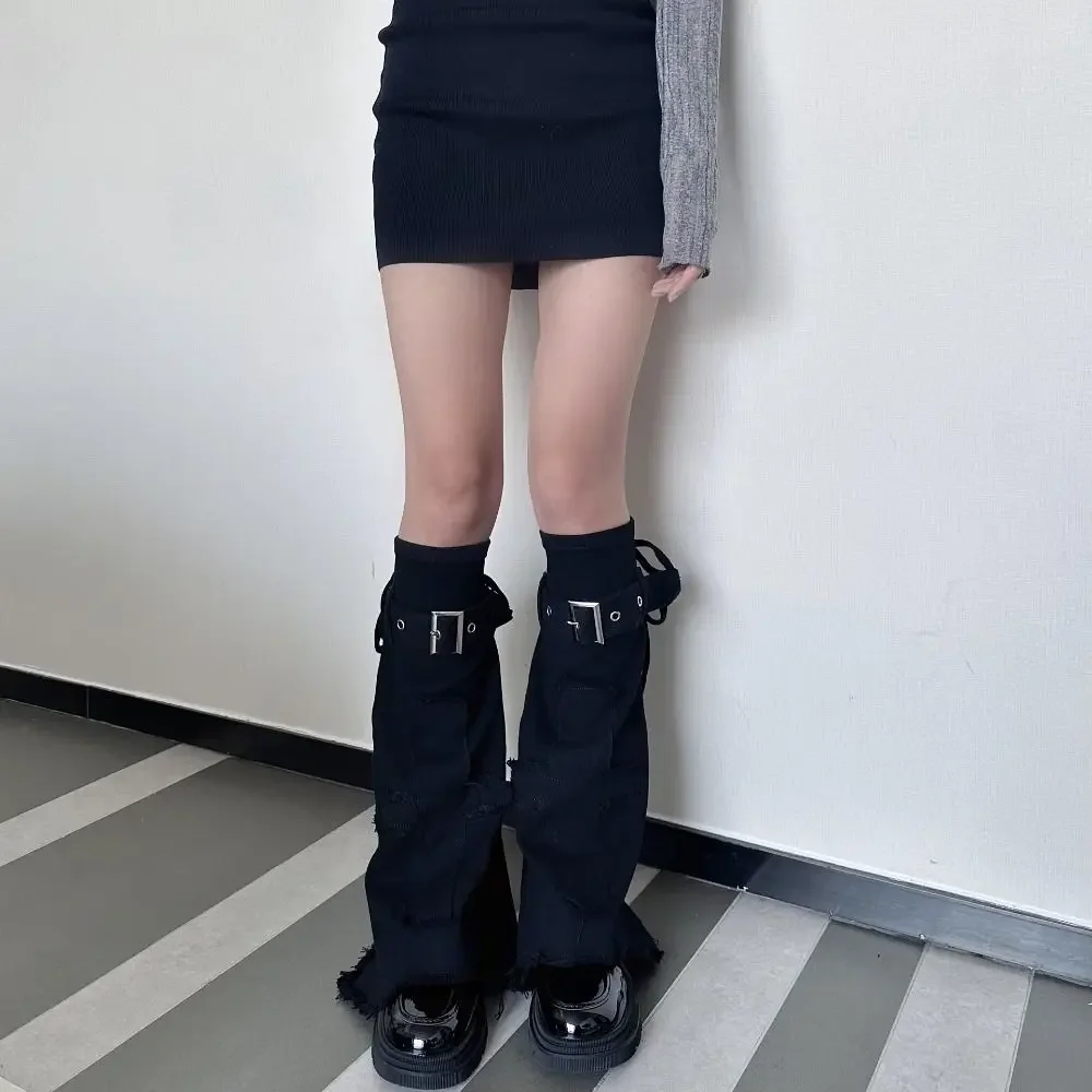 Trendy Y2k Cross Leg Warmers Spicy Girl JK Y2k Stockings Lolita Sweet Cool Trumpet Leg Covers Girls