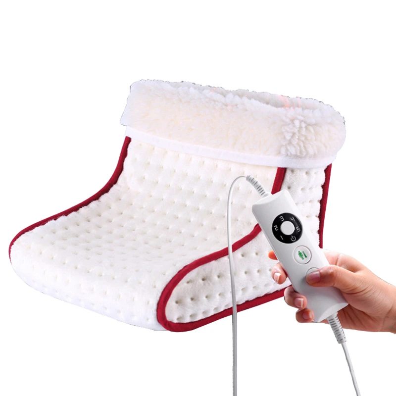 Washable Electric foot warmer 5 Gears controlable Foot care Warmer Velvet heated Slipper Massage Shoes pad Cosy Unisex 110V 220V