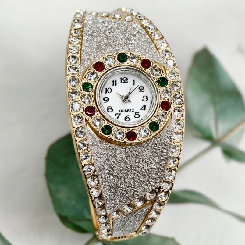 New Fashion Luxury Woman Crystal Bracelet Watch Women Stainless Steel Quartz Watches Ladies Wrist Watch For Gifts Reloj Mujer
